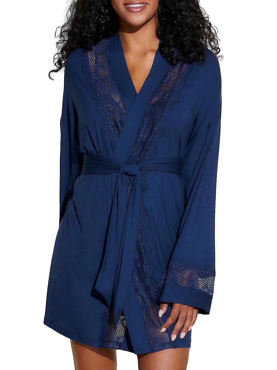 Womens Allure Lace-Trim Robe Product Image