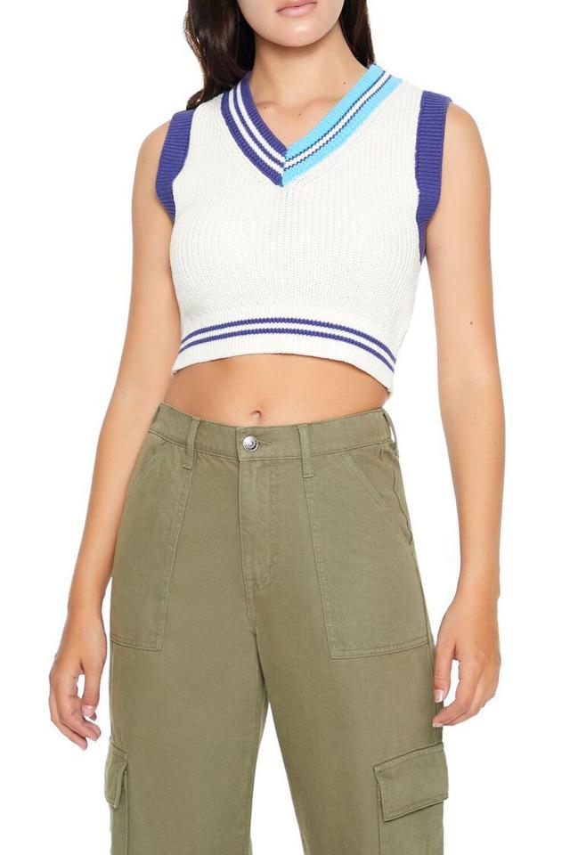 Varsity-Striped Sweater Vest | Forever 21 Product Image