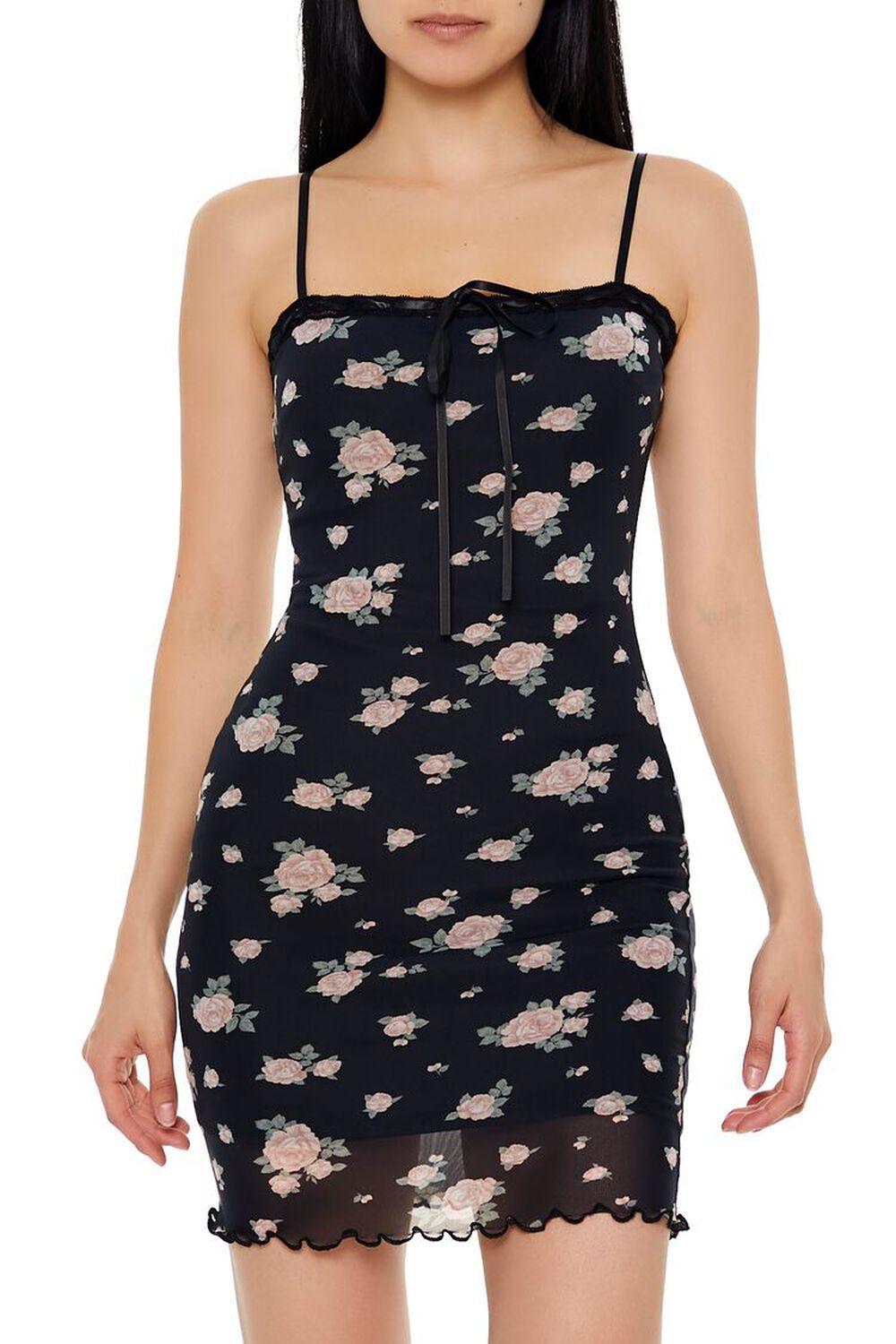 Rose Ribbon Cami Mini Dress | Forever 21 Product Image