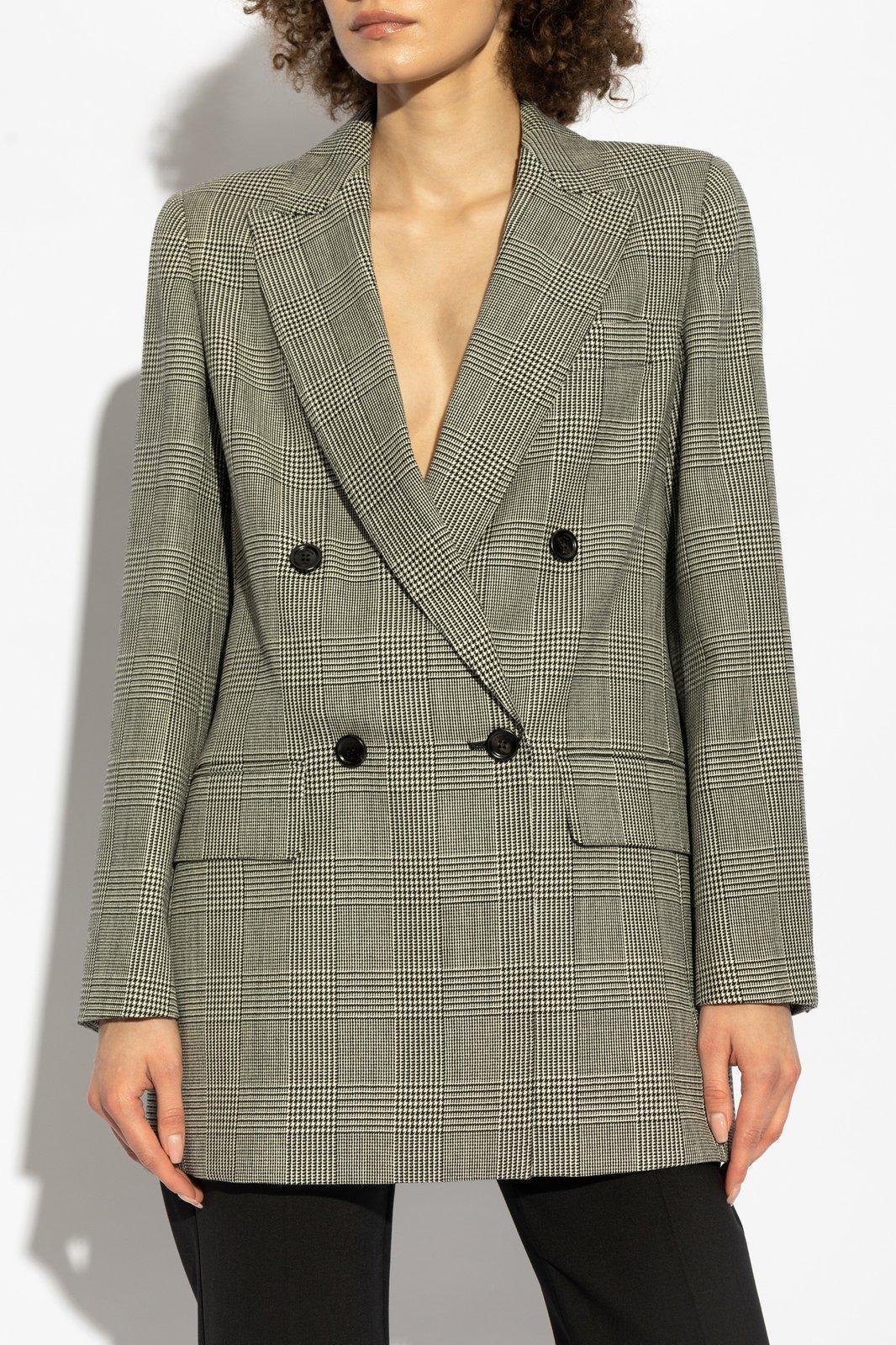 MAX MARA Houndstooth-pattern Blazer In Grey Product Image