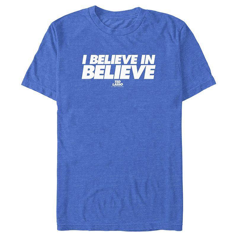 Mens Ted Lasso I BELIEVE IN BELIEVE Graphic Tee Royal Grey Product Image