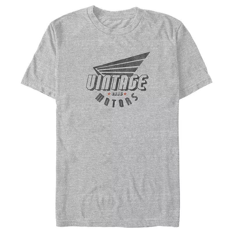 Big & Tall Vintage Motors Graphic Tee, Mens Athletic Grey Product Image