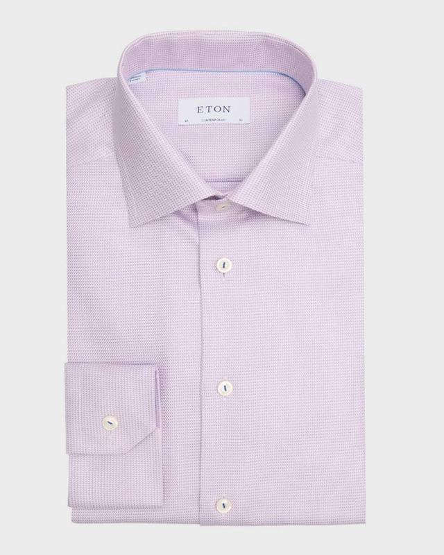 Mens Signature Twill Contemporary-Fit Dress Shirt Product Image