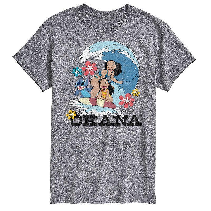 Disneys Lilo & Stitch Big & Tall Ohana Surfing Graphic Tee, Mens Product Image