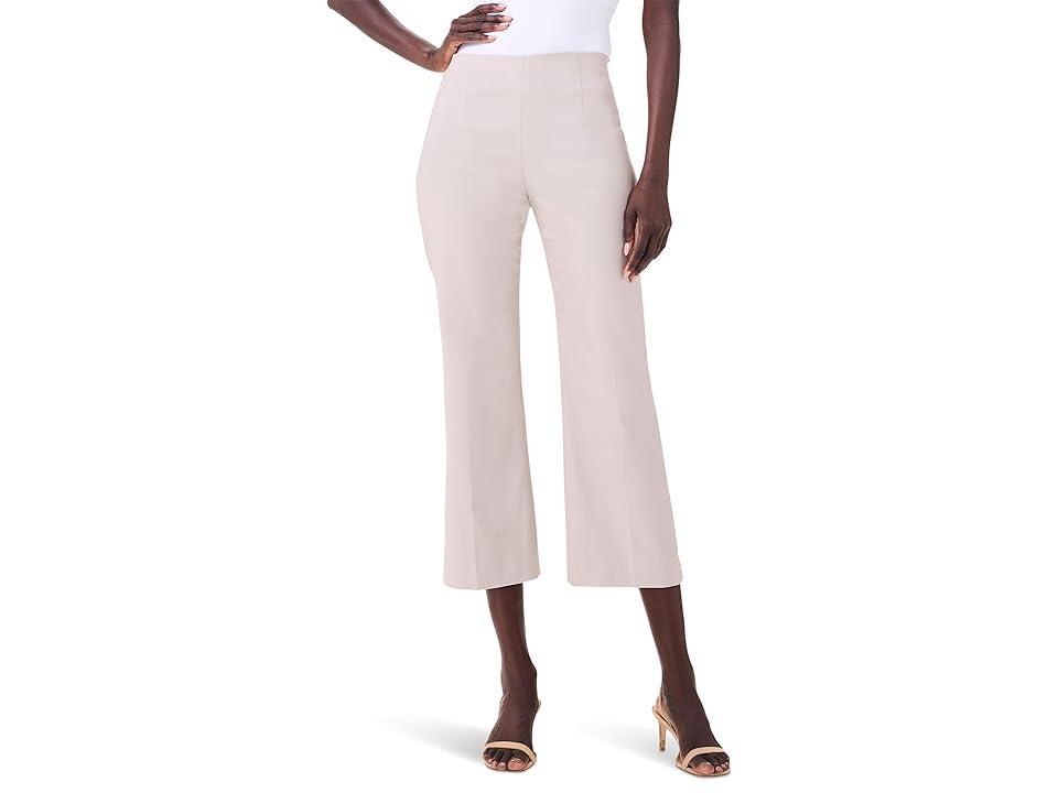 NIC+ZOE Petite Polished Wonderstretch Wide-Leg Crop (Cobblestone) Women's Casual Pants Product Image