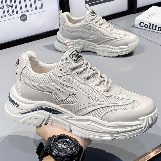 Applique Lace-Up Platform Sneakers Product Image