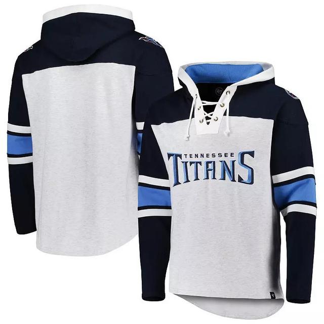 Mens 47 Tennessee Titans Heather Gray Gridiron Lace-Up Pullover Hoodie Product Image