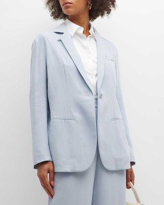 Womens Single-Breasted Cotton Blazer Product Image