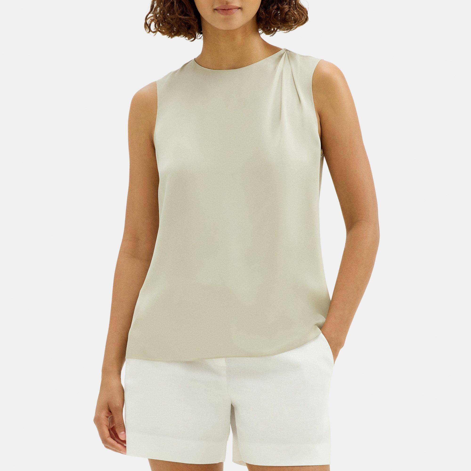 Silk Pleated Shell | Theory Outlet Product Image