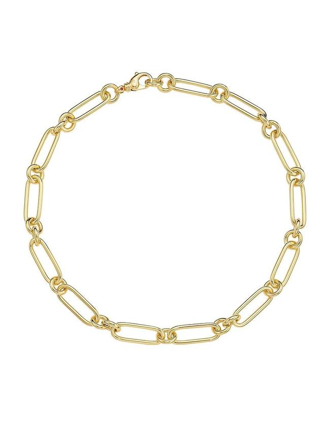 Womens Oro Classic 18K Yellow Gold Mixed-Link Necklace Product Image