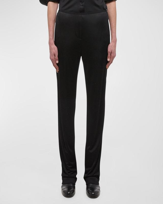 Womens Mid-Rise Straight-Leg Pants Product Image