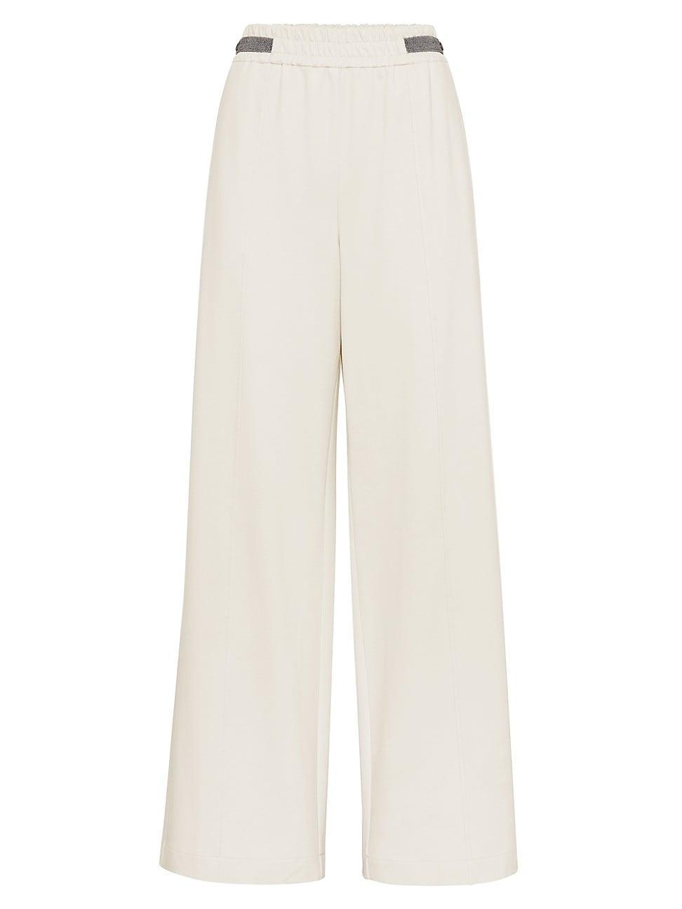 Womens Stretch Lightweight French Terry Loose Trousers Product Image