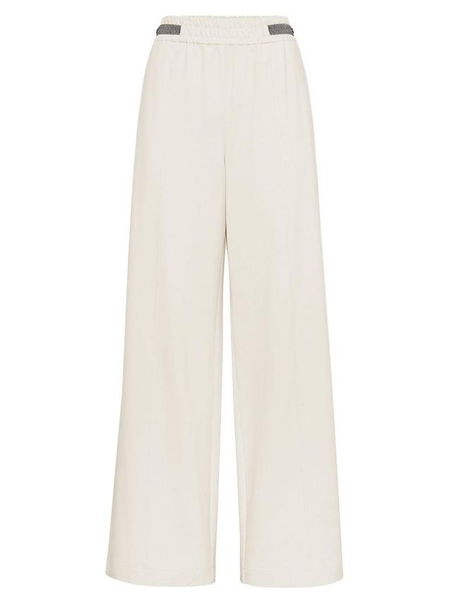 Womens Stretch Lightweight French Terry Loose Trousers Product Image