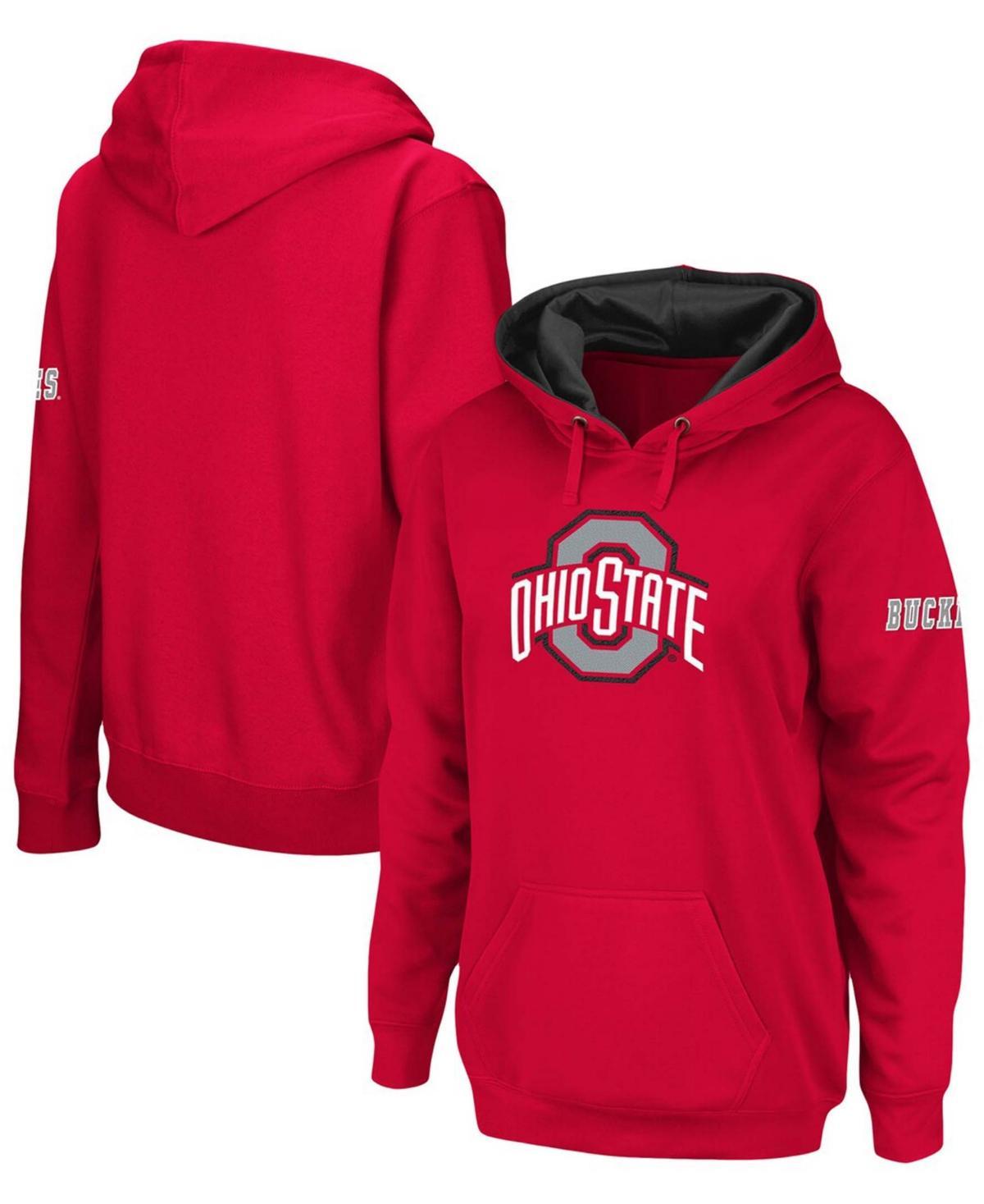 Womens Scarlet Ohio State Buckeyes Big Logo Pullover Hoodie Product Image