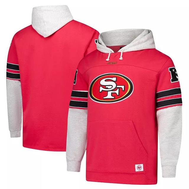 Mens 47 Scarlet San Francisco 49ers Big & Tall Lacer Pullover Hoodie Product Image