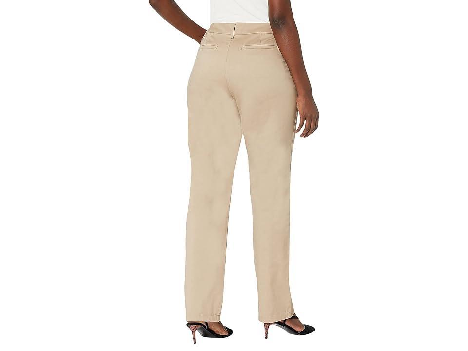 Lee Wrinkle Free Relaxed Fit Straight Leg Pants Mid-Rise (Flax) Women's Clothing Product Image