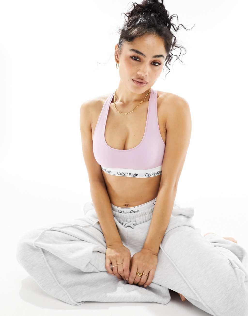 Calvin Klein Modern Cotton bralette in lilac Product Image