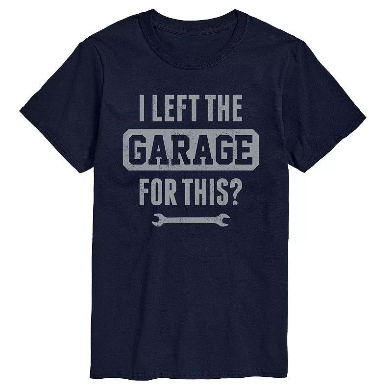 Big & Tall I Left The Garage For This Tee, Mens Blue Product Image