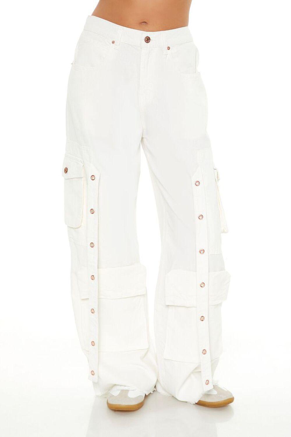 Wide-Leg Cargo Pants | Forever 21 Product Image