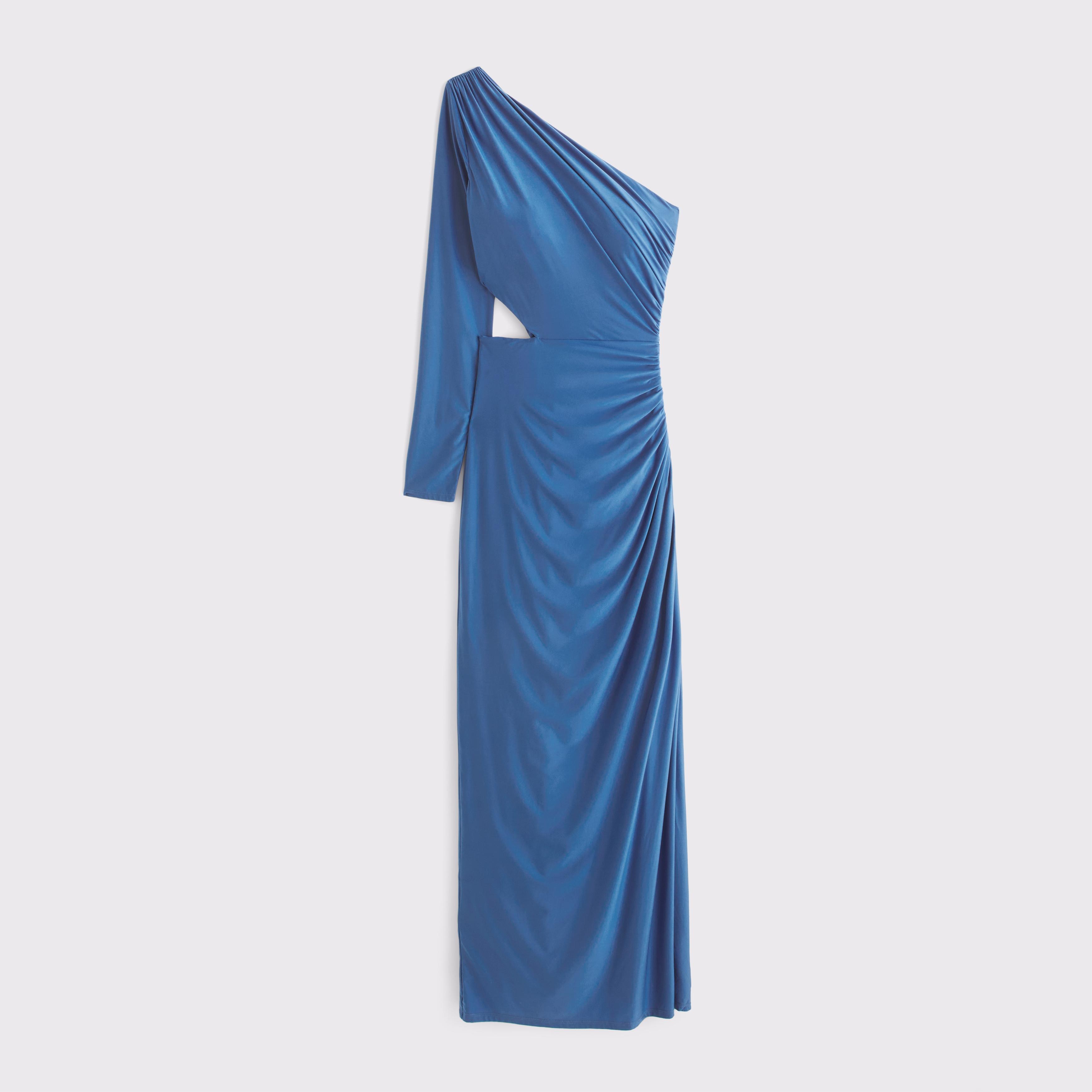 One-Shoulder Draped Maxi Dress Product Image