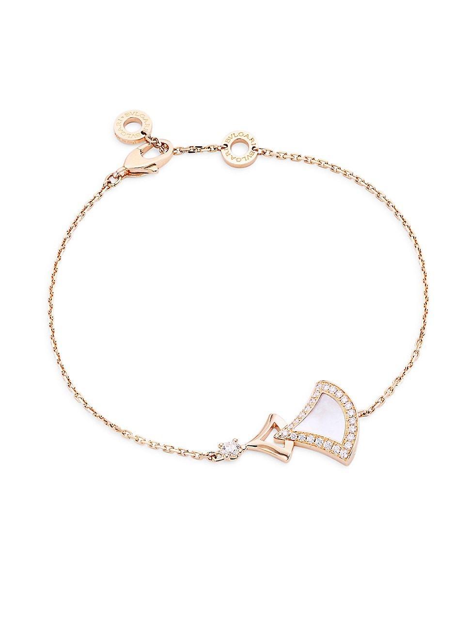 Womens Divas Dream 18K Rose Gold, Mother-Of-Pearl, & Diamond Bracelet Product Image