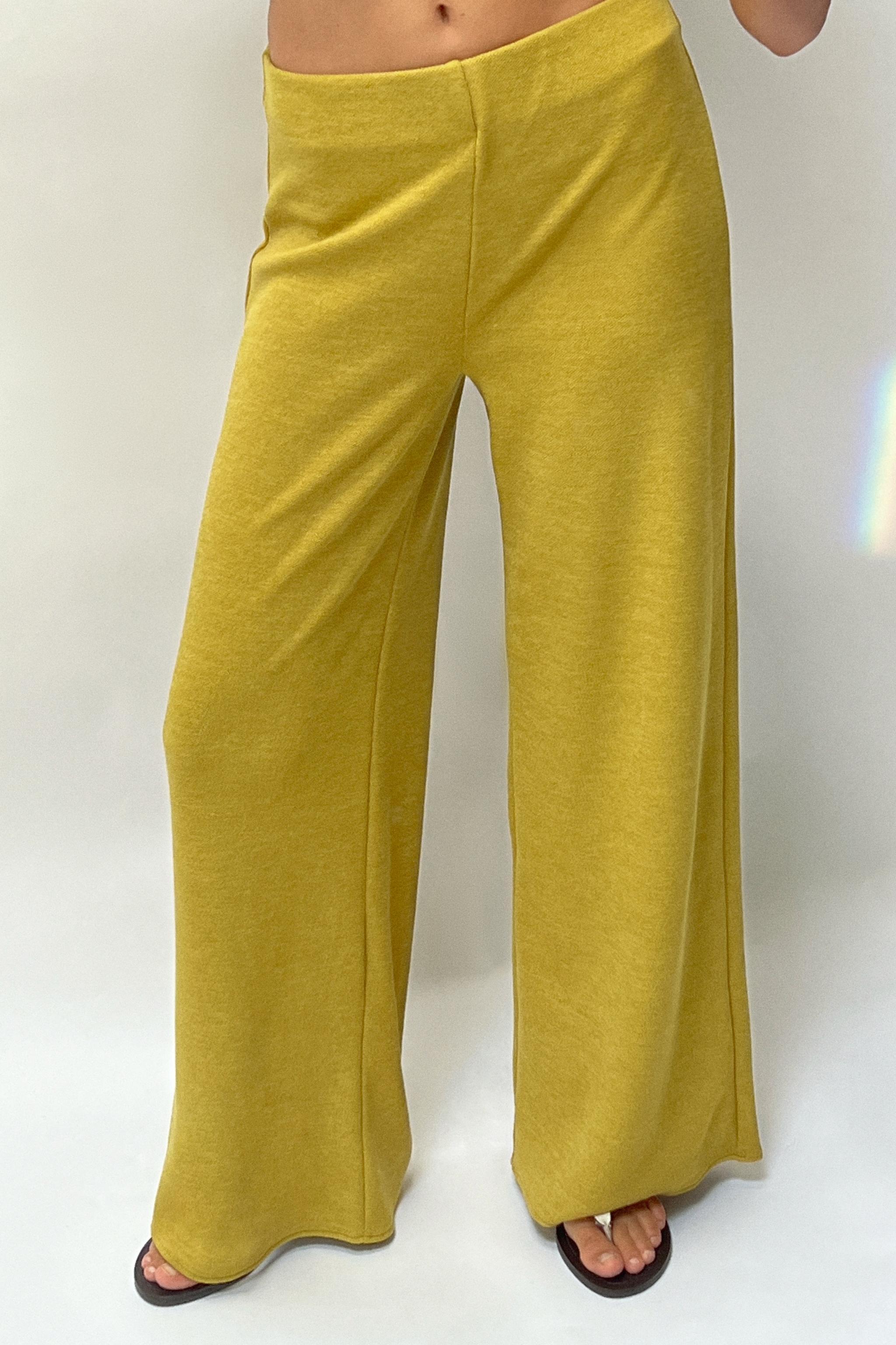 WIDE LEG SOFT PIQUÉ PANTS Product Image