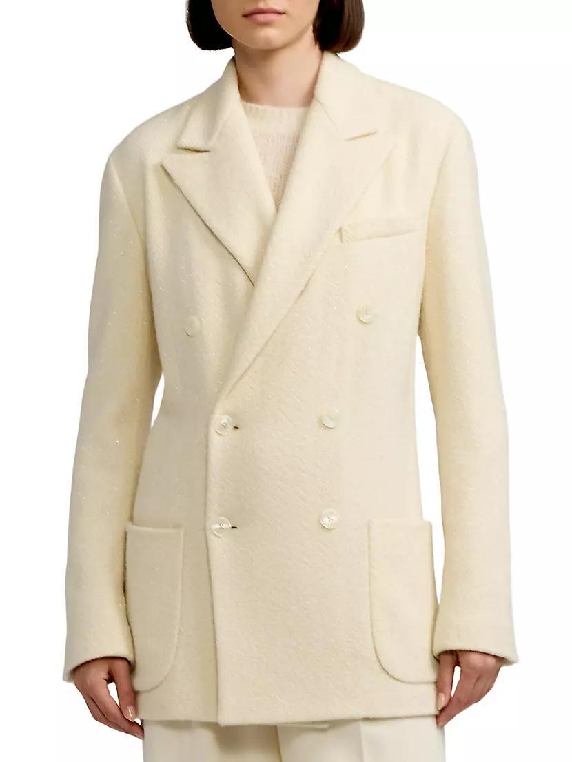 Shirlee Textured Herringbone Blazer Product Image