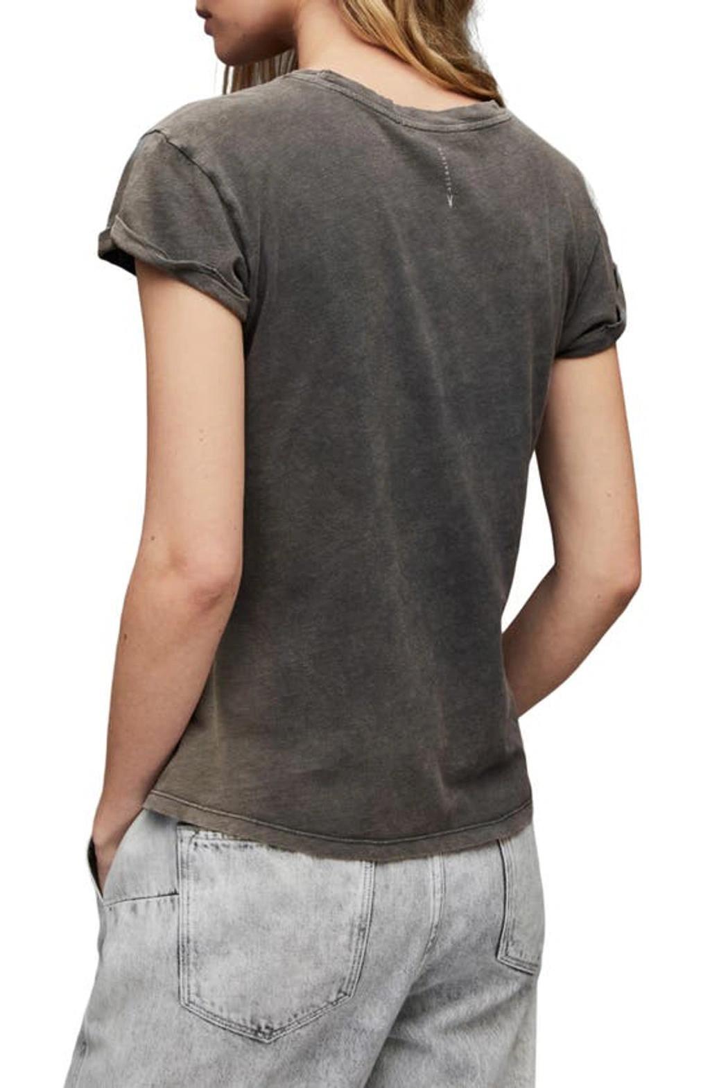 ALLSAINTS Anna T-shirt In Acid Wash Black In Acid Washed Black Product Image