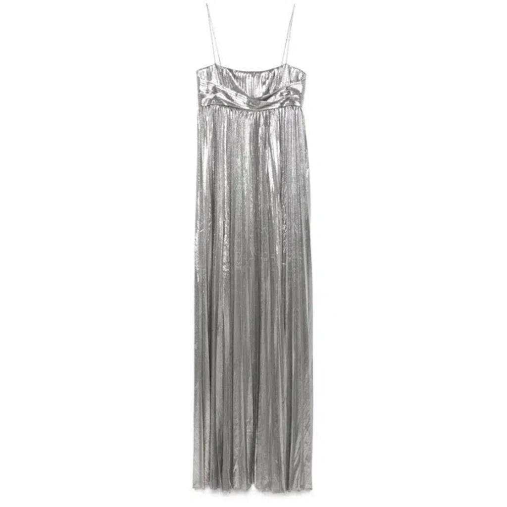 RETROFÉTE Zinnia Gown In Silver Product Image