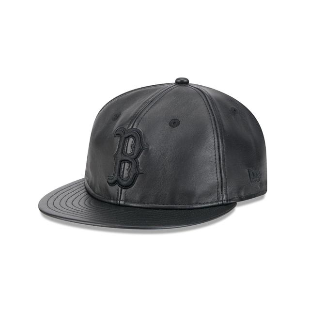 Boston Red Sox Genuine Leather Retro Crown 9FIFTY Strapback Hat Male Product Image