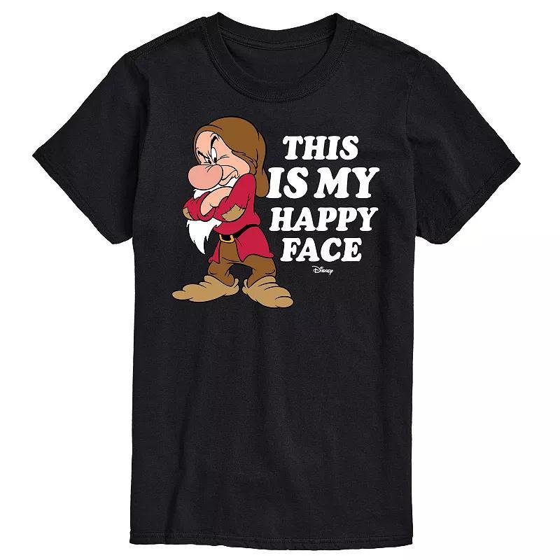 Disney Princess Big & Tall Grumpy Happy Face Graphic Tee, Mens Product Image