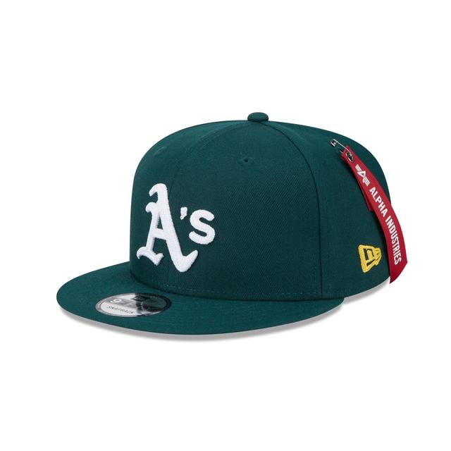 Alpha Industries x Oakland Athletics Green 9FIFTY Snapback Hat Male Product Image