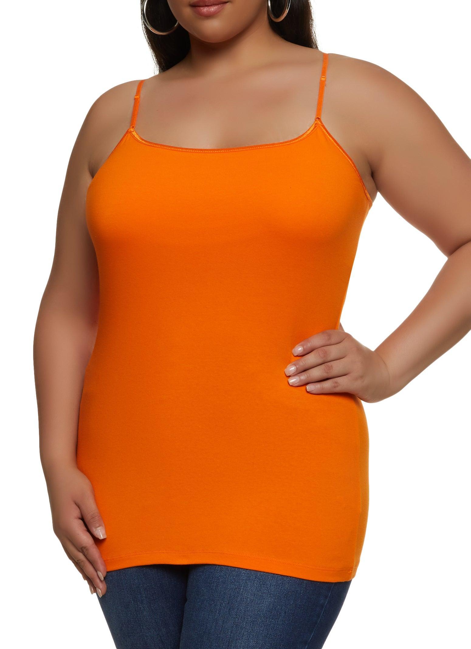 Womens Plus Size Basic Cotton Scoop Neck Cami Product Image