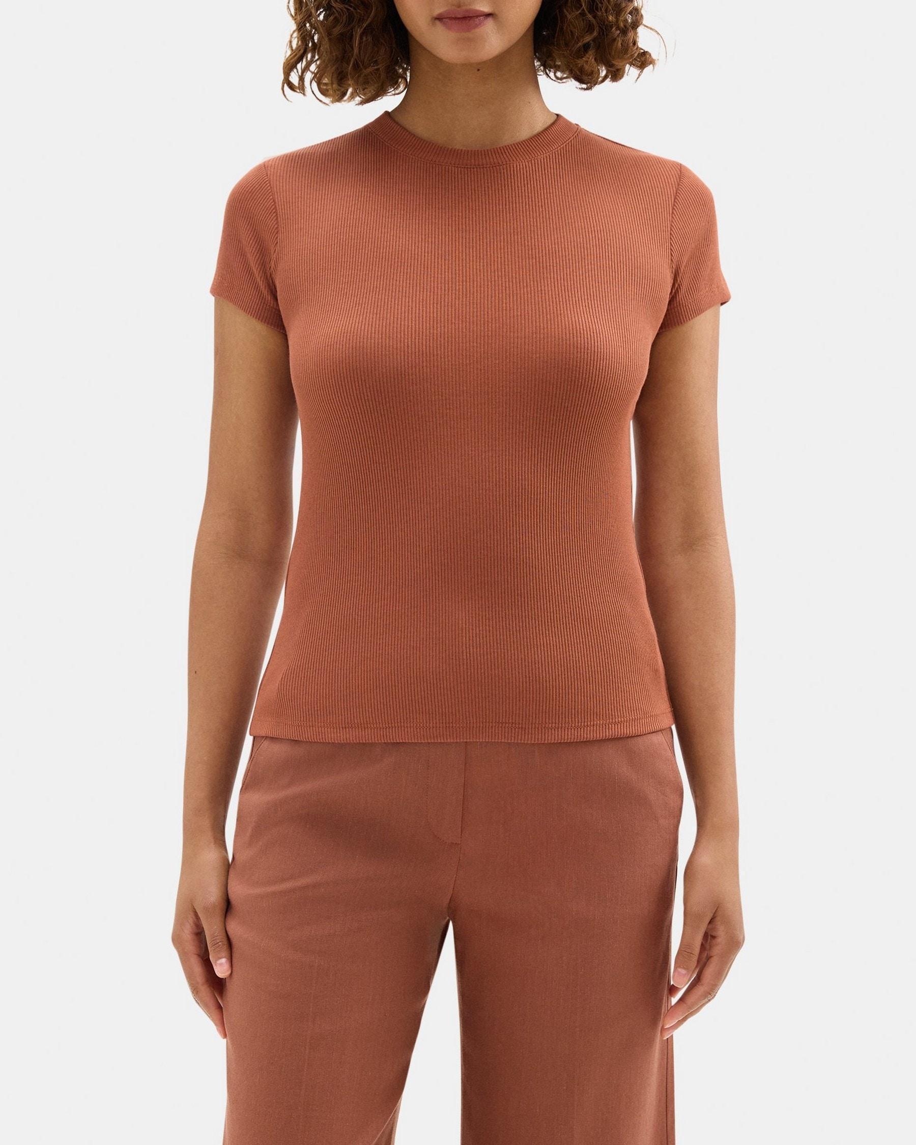 Tiny Tee in Ribbed Modal Cotton Product Image