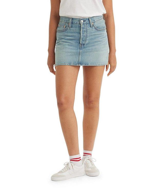 Levi's® Icon Mid Rise Raw Hem Denim Mini Skirt Product Image