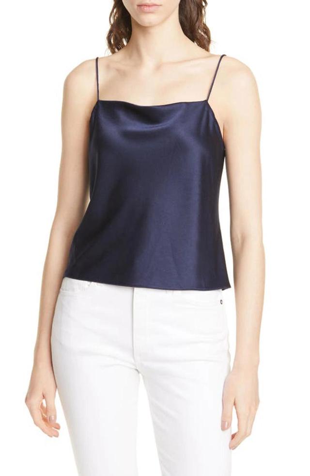 ALICE AND OLIVIA Harmon Drapey Camisole In Navy Product Image