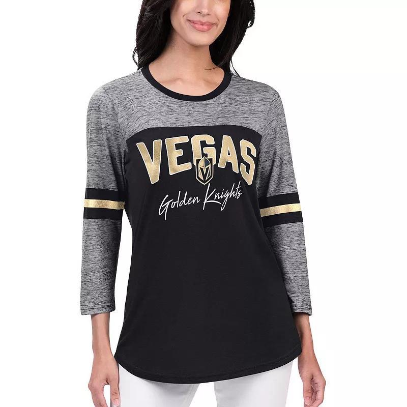 Womens G-III 4Her by Carl Banks Vegas Golden Knights Play The Game 3/4-Sleeve T-Shirt Product Image