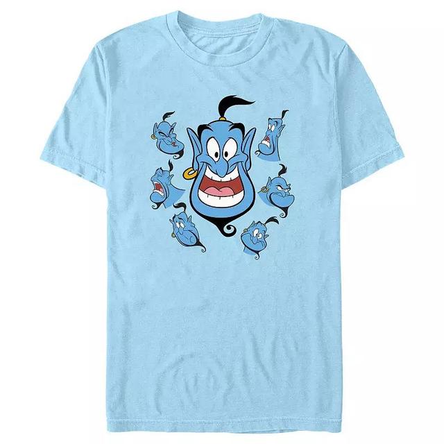 Disneys Aladdin Genie Funny Faces Mens Graphic Tee Product Image