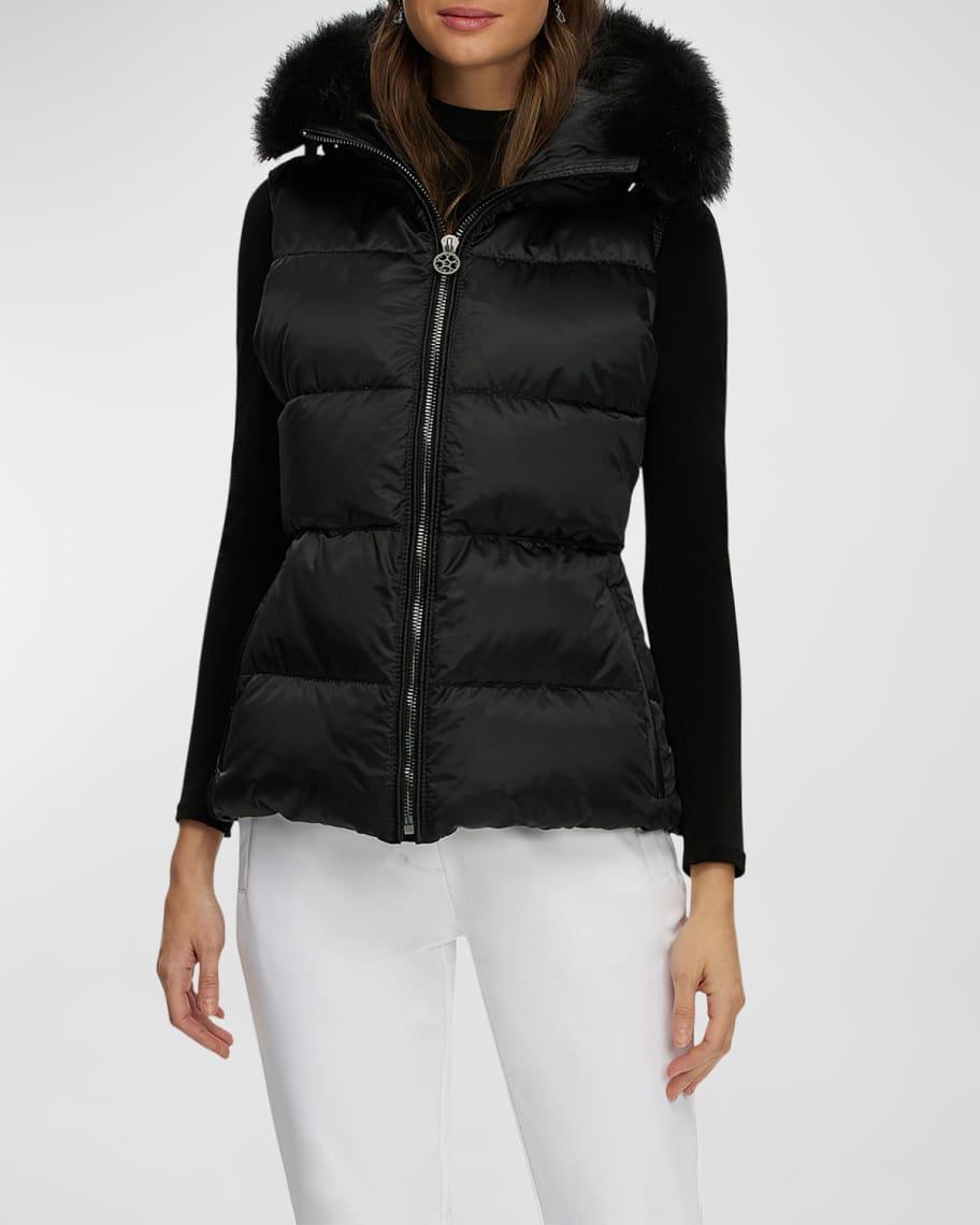 Apres-Ski Vest With Detachable Toscana Lamb Shearling Hood Trim Product Image