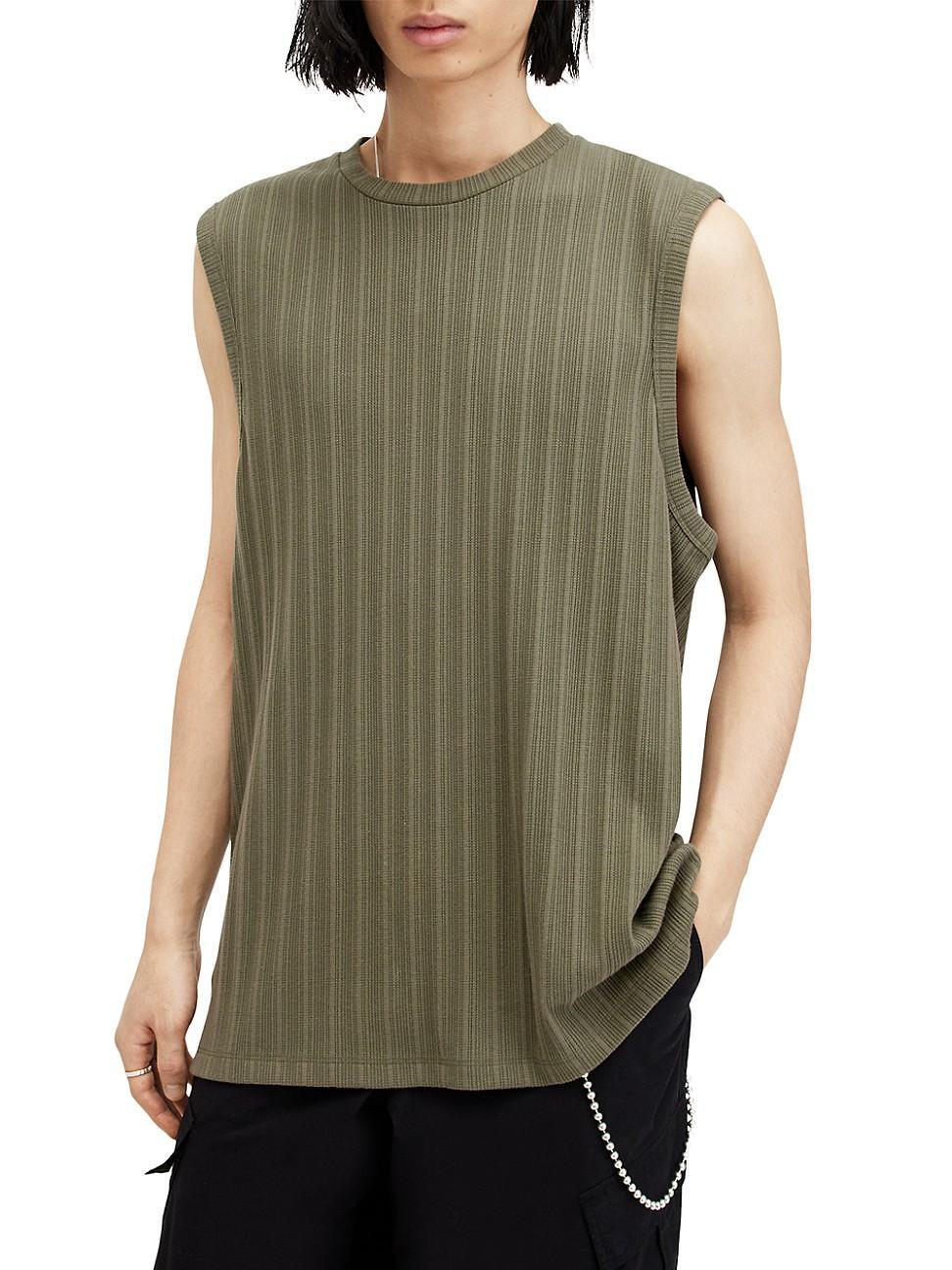 Mens Madison Ribbed Crewneck Tank Top Product Image