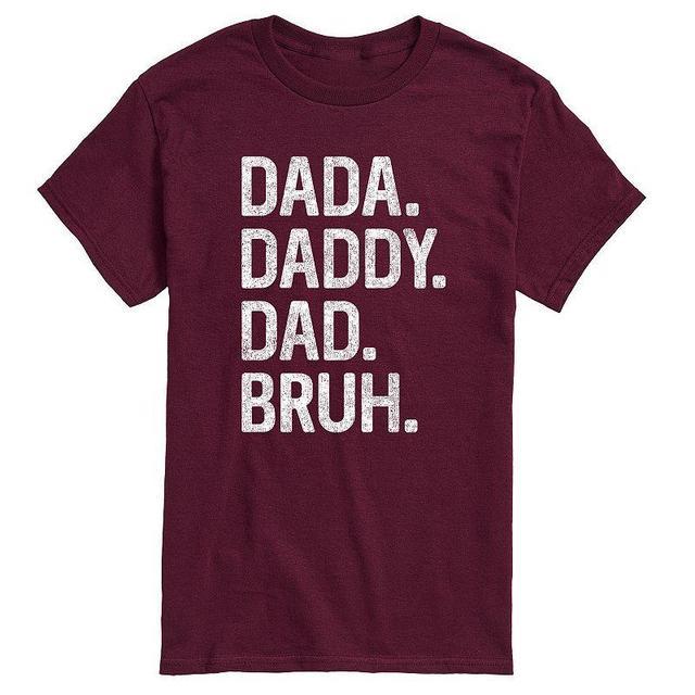 Big & Tall Dada Daddy Dad Bruh Graphic Tee, Mens Product Image