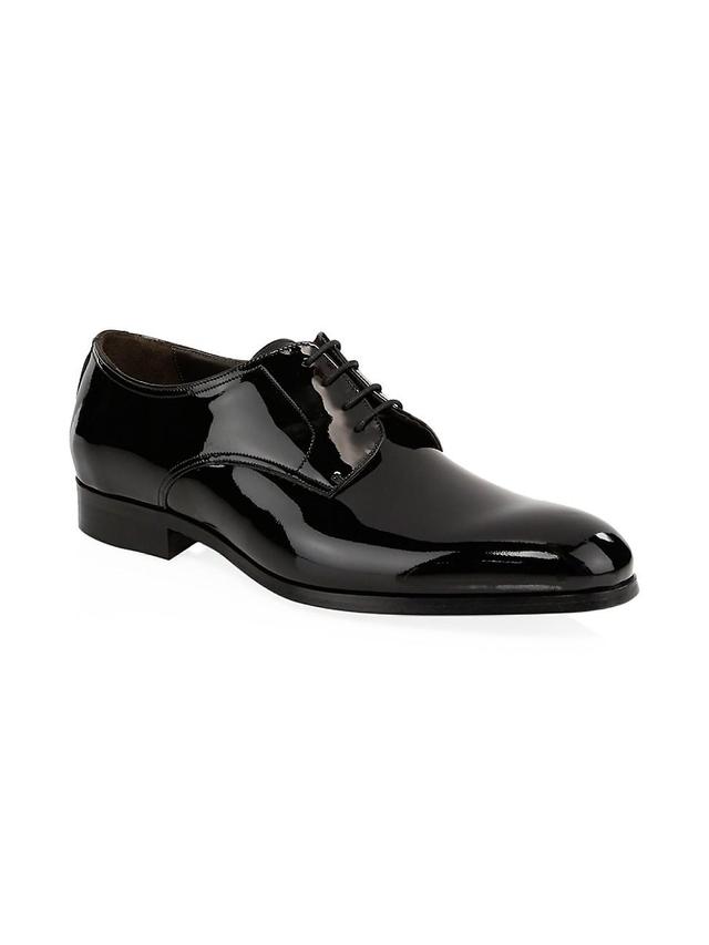 Mens Aalborg Lace-Up Patent Leather Derby Shoes Product Image