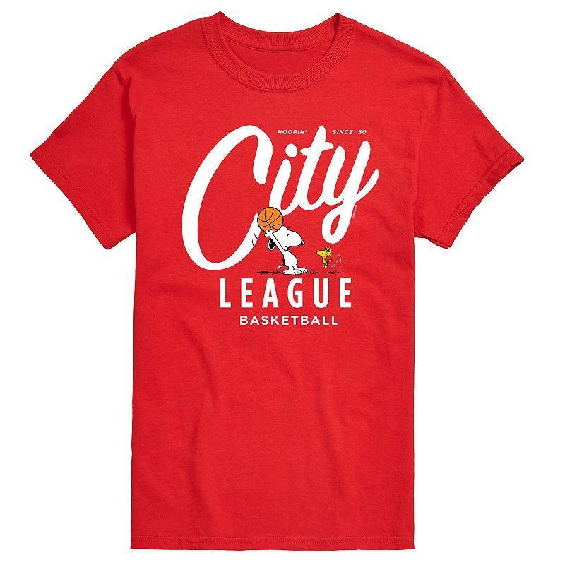 Mens Peanuts City League Baseball T-shirt Product Image