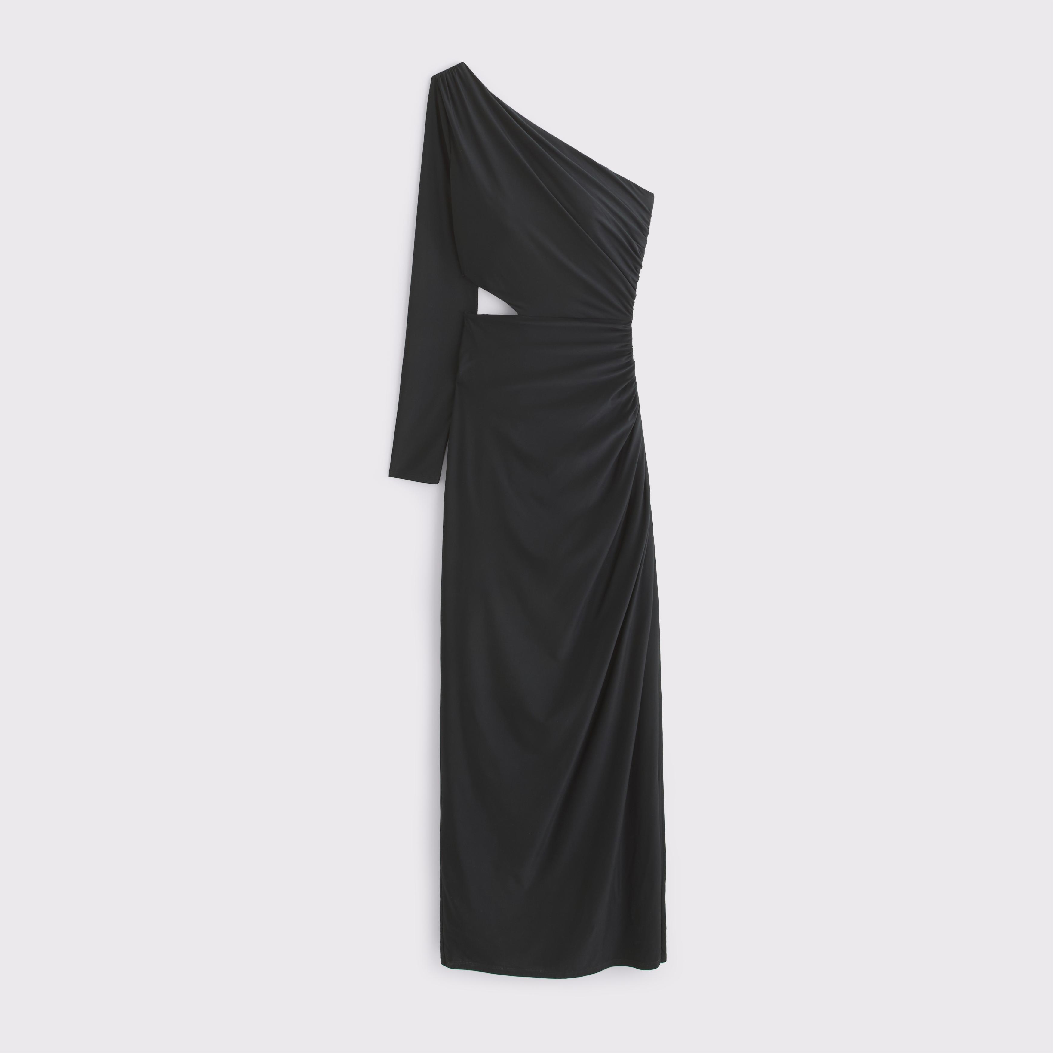 One-Shoulder Draped Maxi Dress Product Image