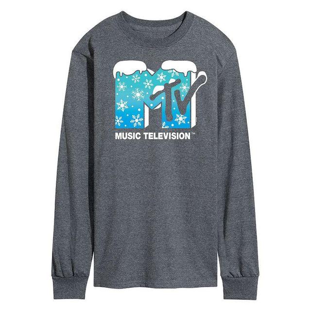 Mens MTV Snowflakes Logo Long Sleeve Graphic Tee Product Image