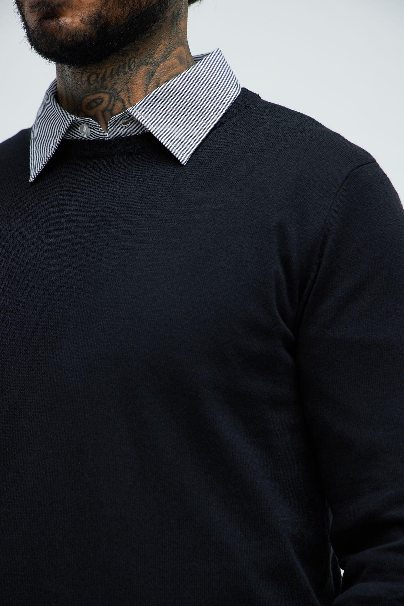 Cozy and Cool Crewneck Sweater - Black Product Image