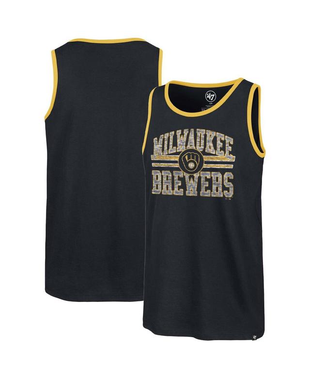 Mens 47 Brand Navy Milwaukee Brewers Winger Franklin Tank Top Product Image