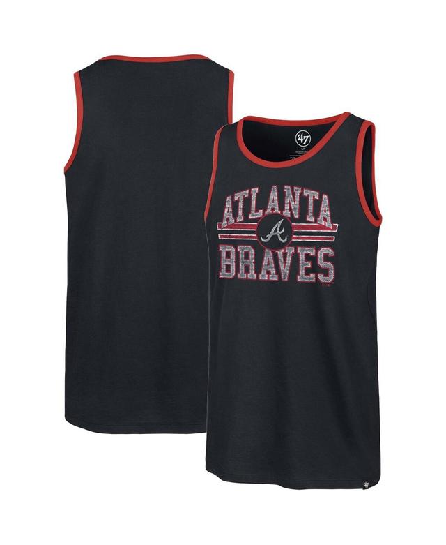 Mens 47 Brand Navy Atlanta Braves Winger Franklin Tank Top Product Image