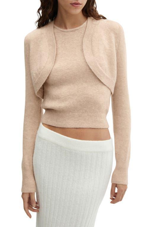 Mango Womens Knitted Cropped Cardigan Product Image