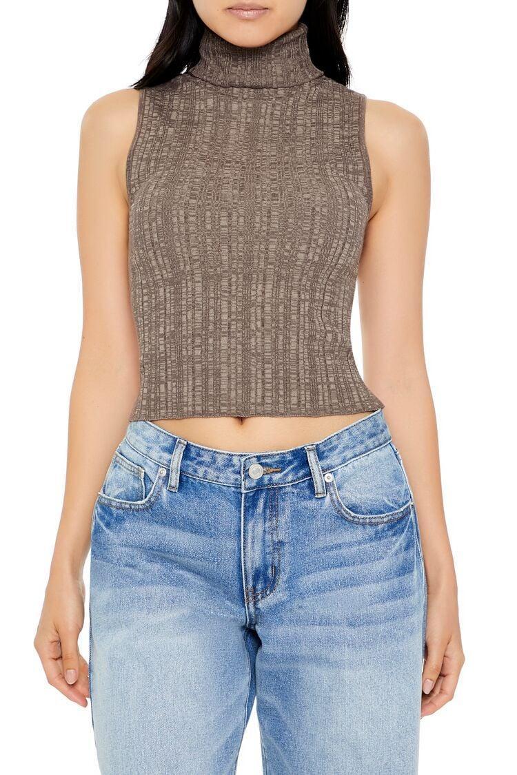 Sweater-Knit Turtleneck Crop Top | Forever 21 Product Image